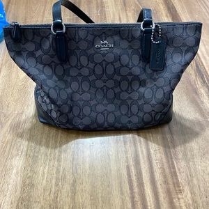 Coach Signature Jacquard Zip Tote Bag